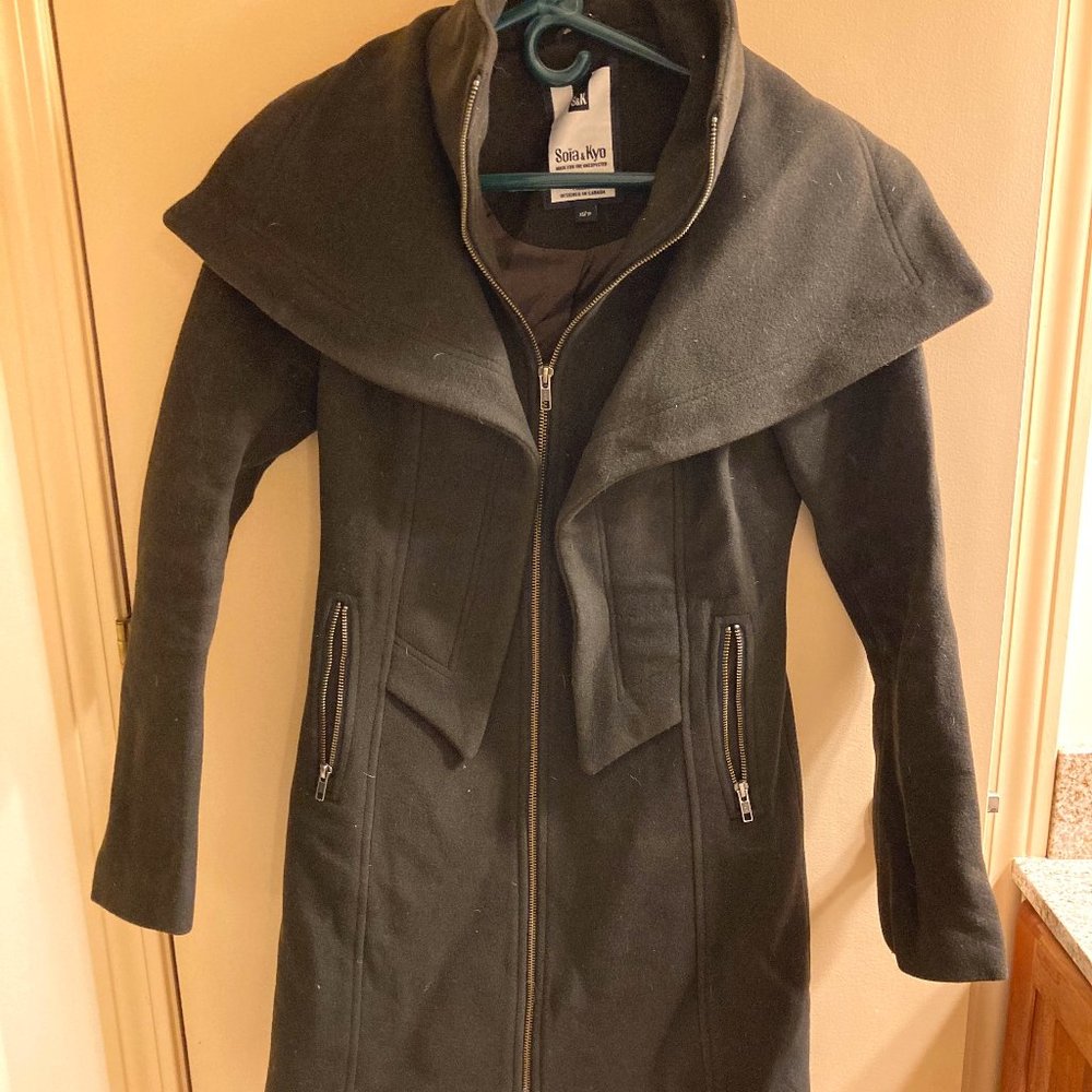 Black Soia and Kyo Wool Coat Xs